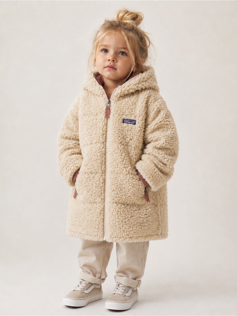 Patagonia hi-loft parka high pile fleece 2T teddy bear